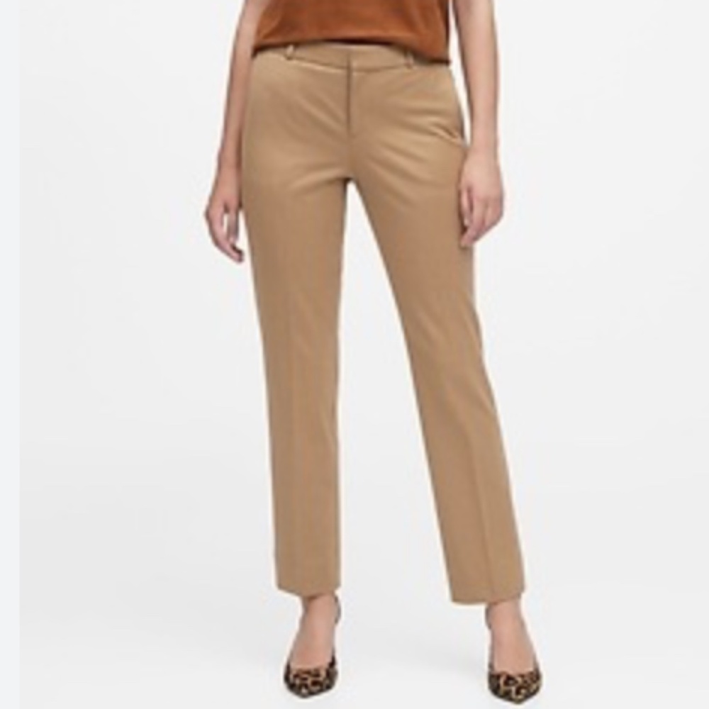 Banana Republic Tan Wool-Blend Ryan Pants 10P GUC!